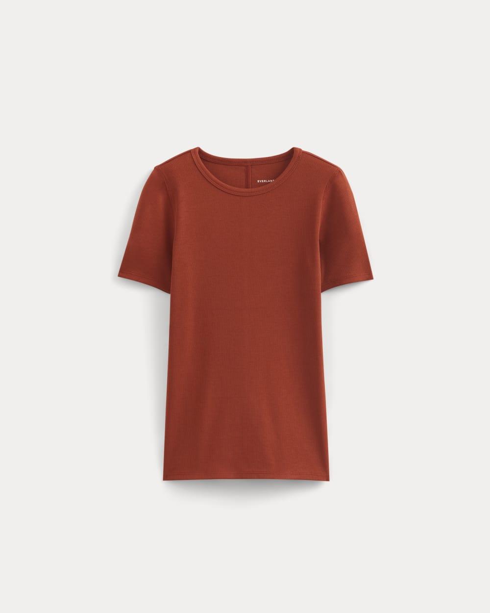 The Luxe Rib Crew | Rust by EVERLANE
