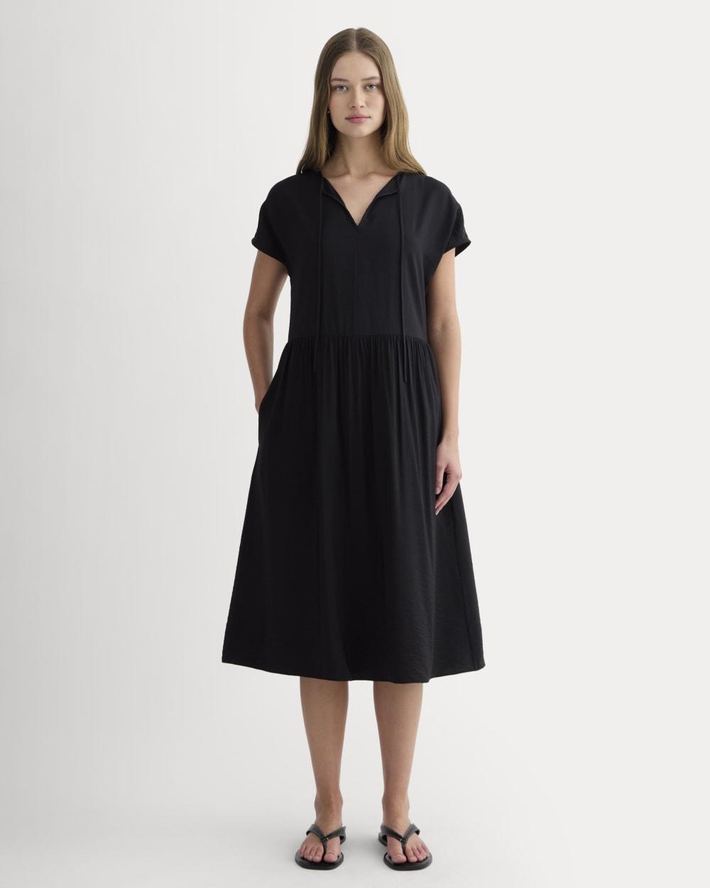 The Midi Dress in SoftLuxe | Black by EVERLANE