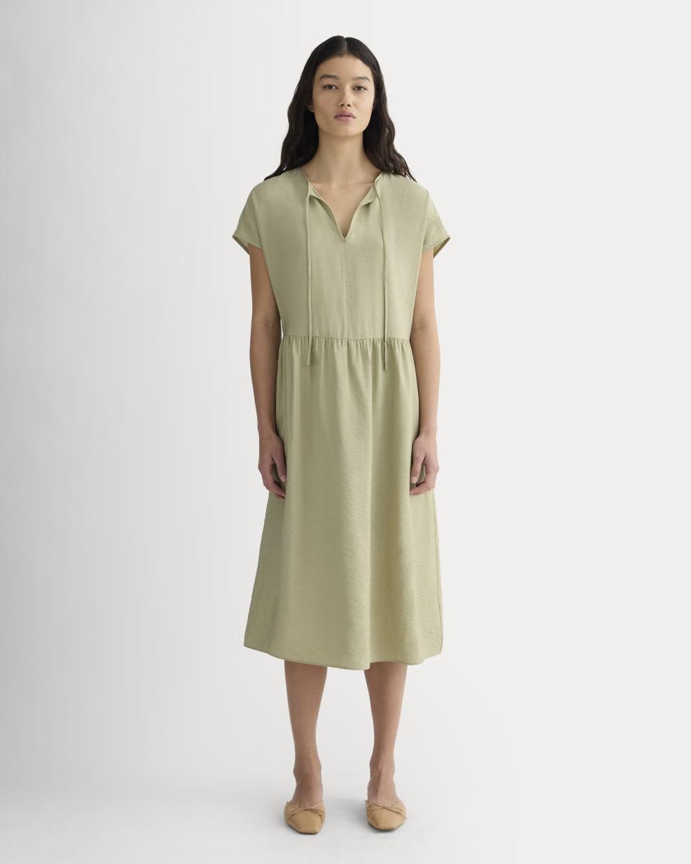 The Midi Dress in SoftLuxe | Eucalyptus by EVERLANE