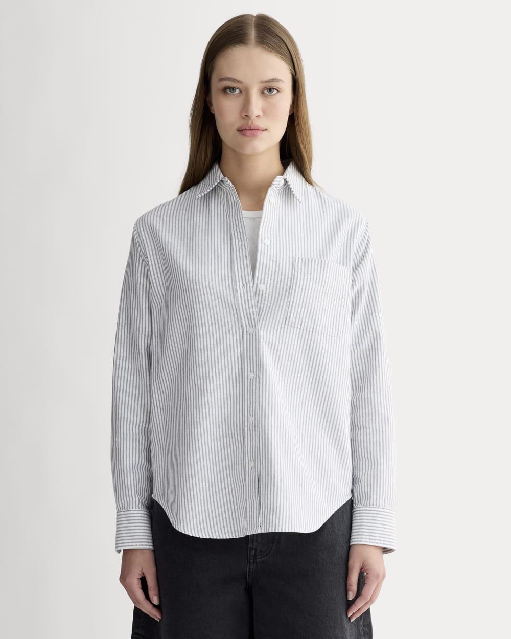The Must-Have Oxford Shirt | Black / White by EVERLANE