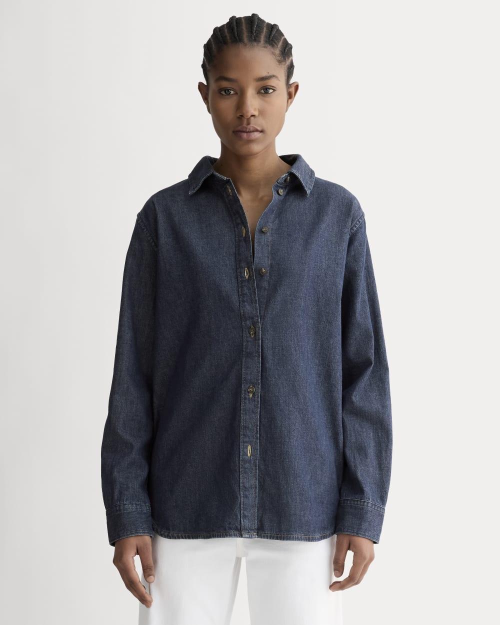 The Must-Have Shirt in Denim | Dark Indigo by EVERLANE