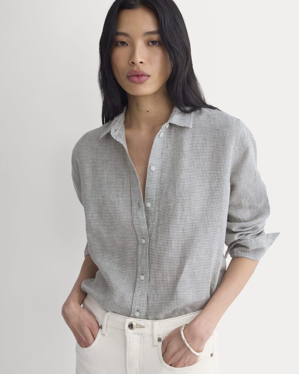 The Must-Have Shirt in Linen | Agave Green by EVERLANE