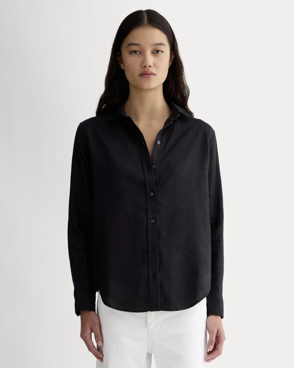 The Must-Have Shirt in Linen | Black by EVERLANE