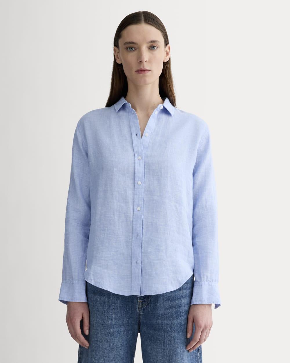 The Must-Have Shirt in Linen | Light Blue by EVERLANE