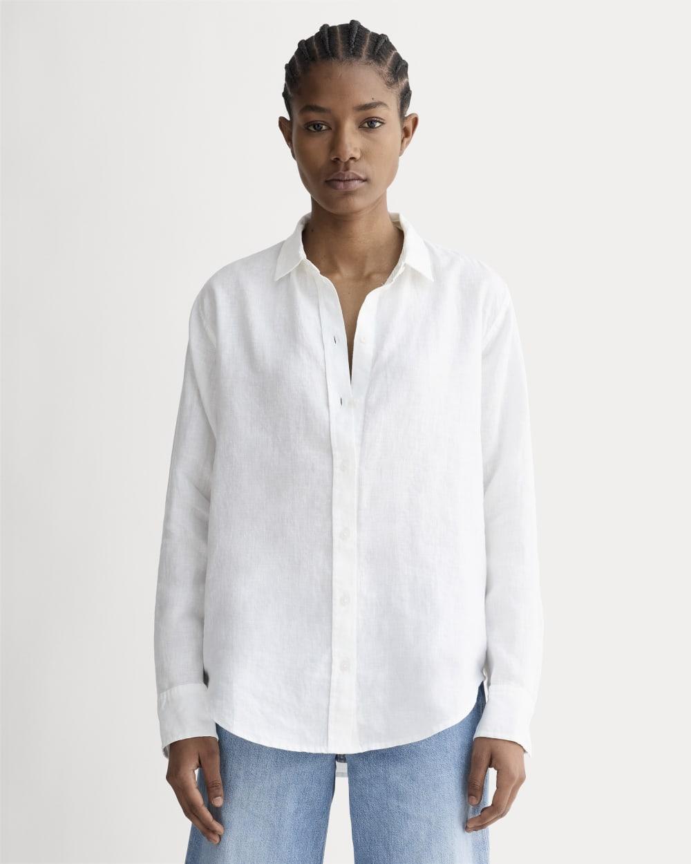 The Must-Have Shirt in Linen | White by EVERLANE