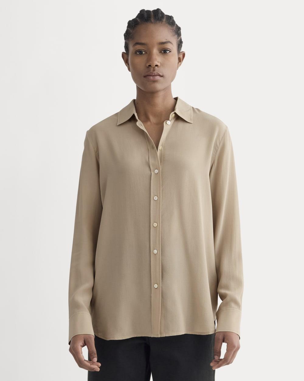 The Must-Have Shirt in Washable Silk | Burnt Sugar by EVERLANE