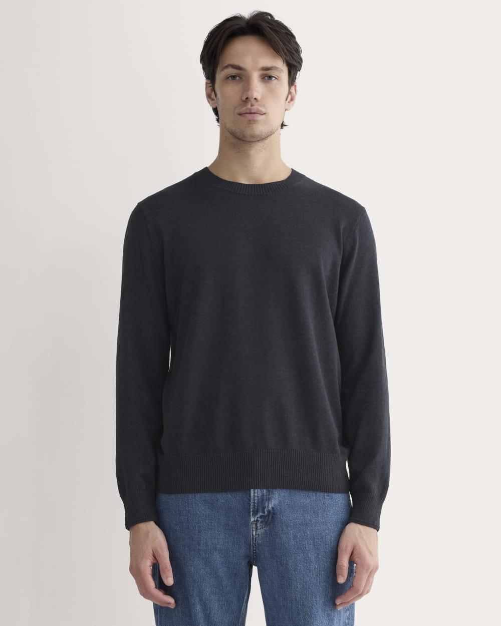 The No-Sweat Sweater | Uniform | Heathered Midnight by EVERLANE