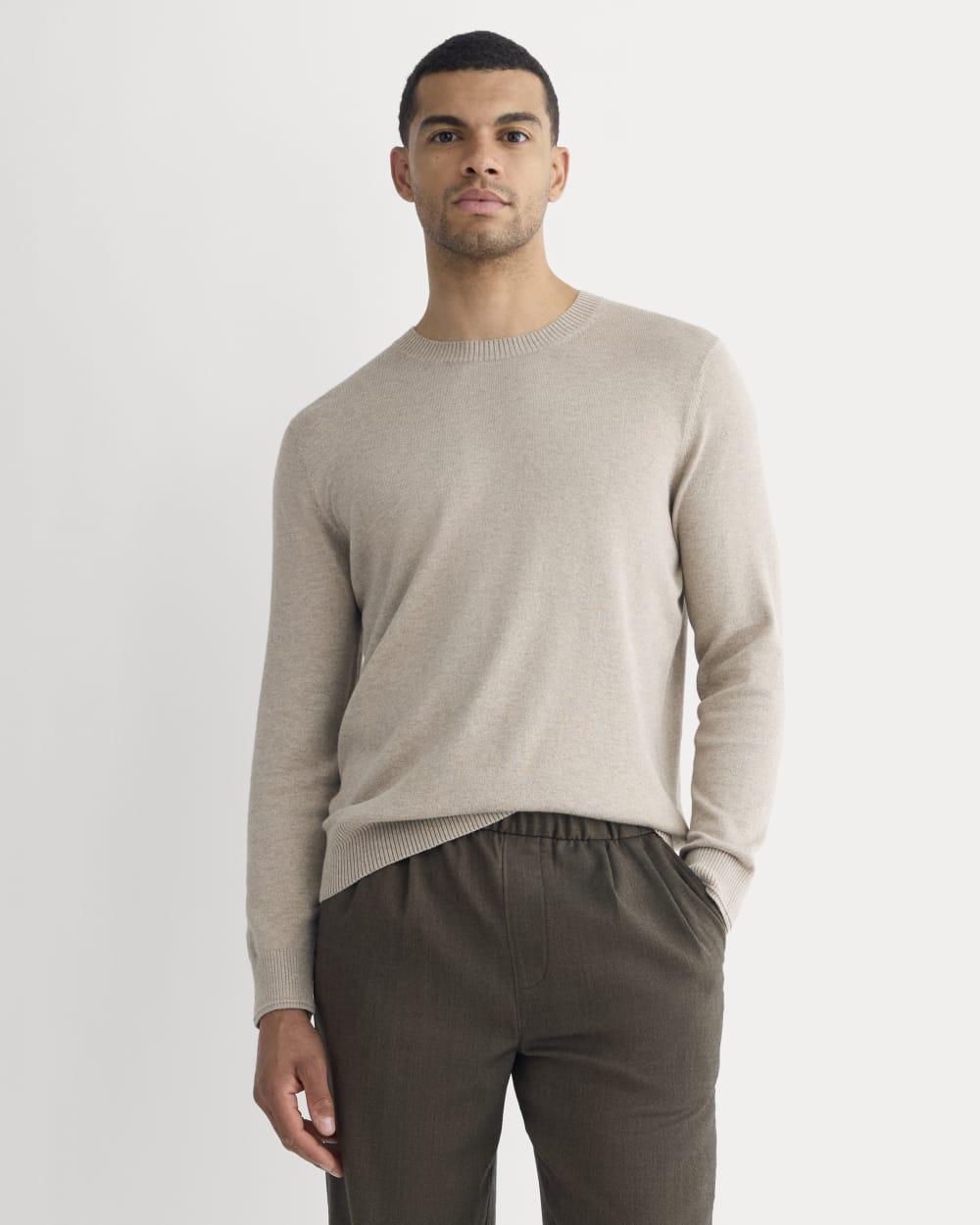 The No-Sweat Sweater | Uniform | Heathered Oatmeal by EVERLANE