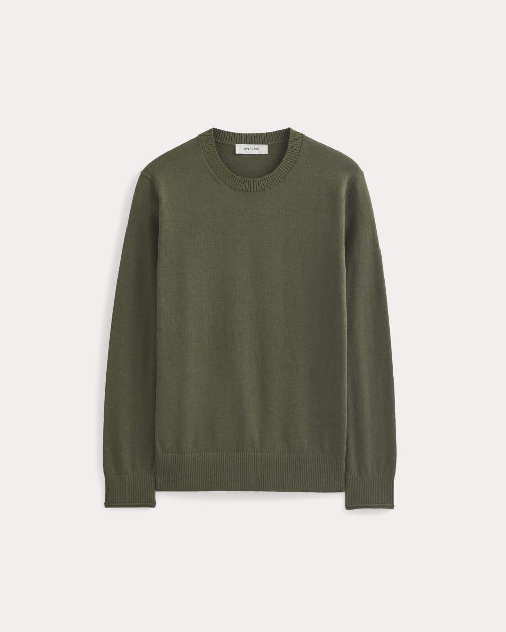 The No-Sweat Sweater | Uniform | Heathered Olive Night by EVERLANE