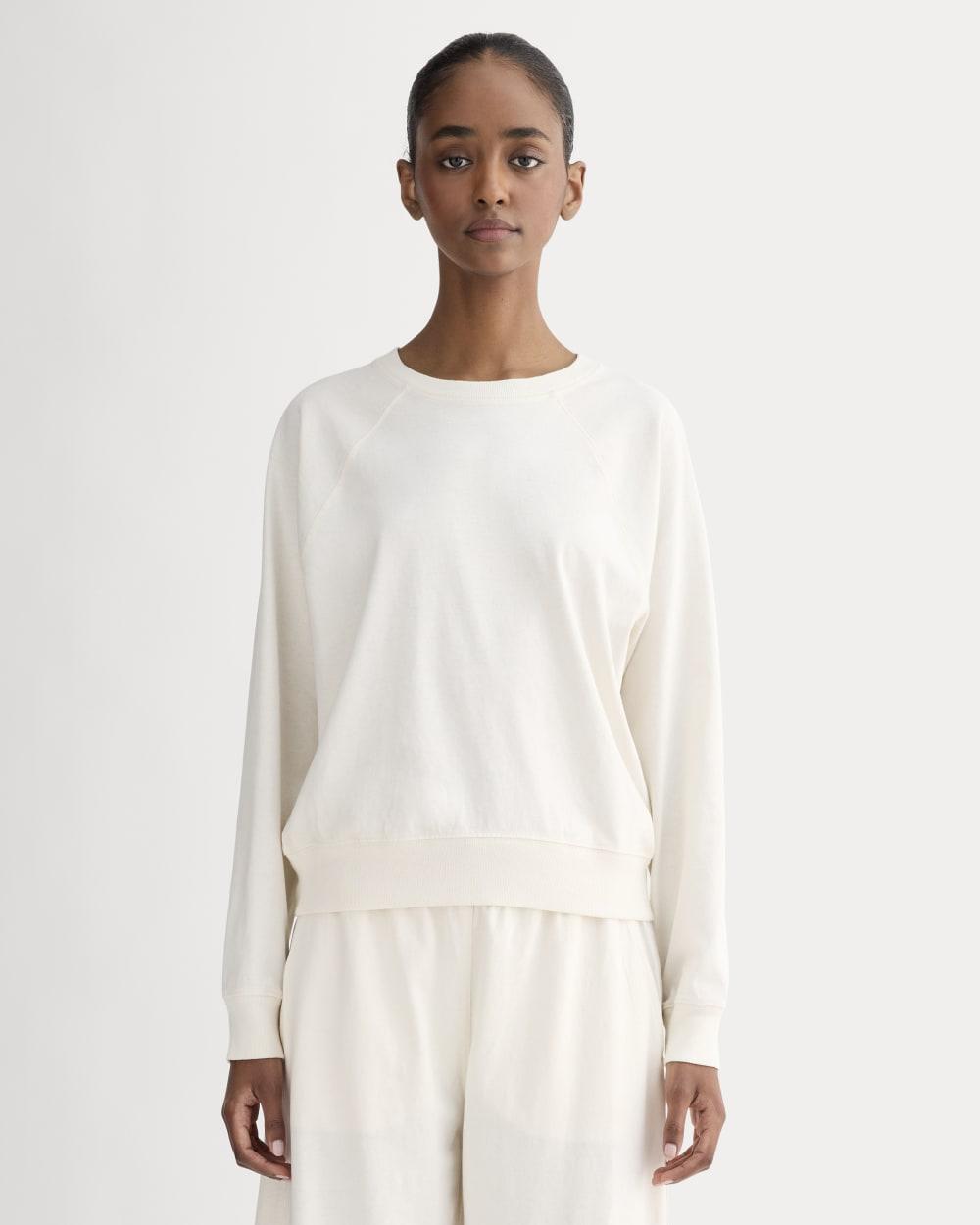The Off-Duty Long-Sleeve Tee | Bone by EVERLANE