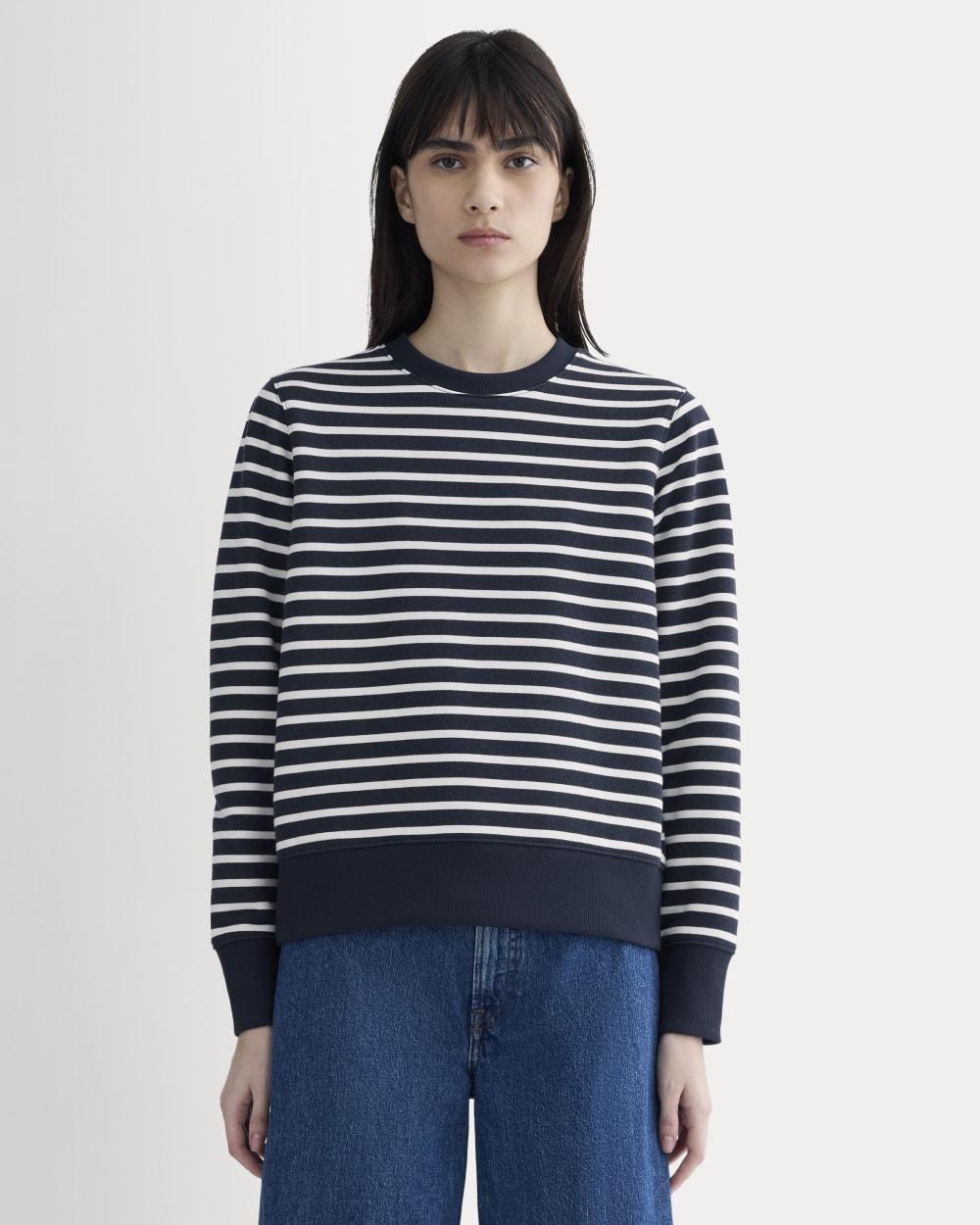 The Off-Duty Terry Crew | Navy / Bone by EVERLANE
