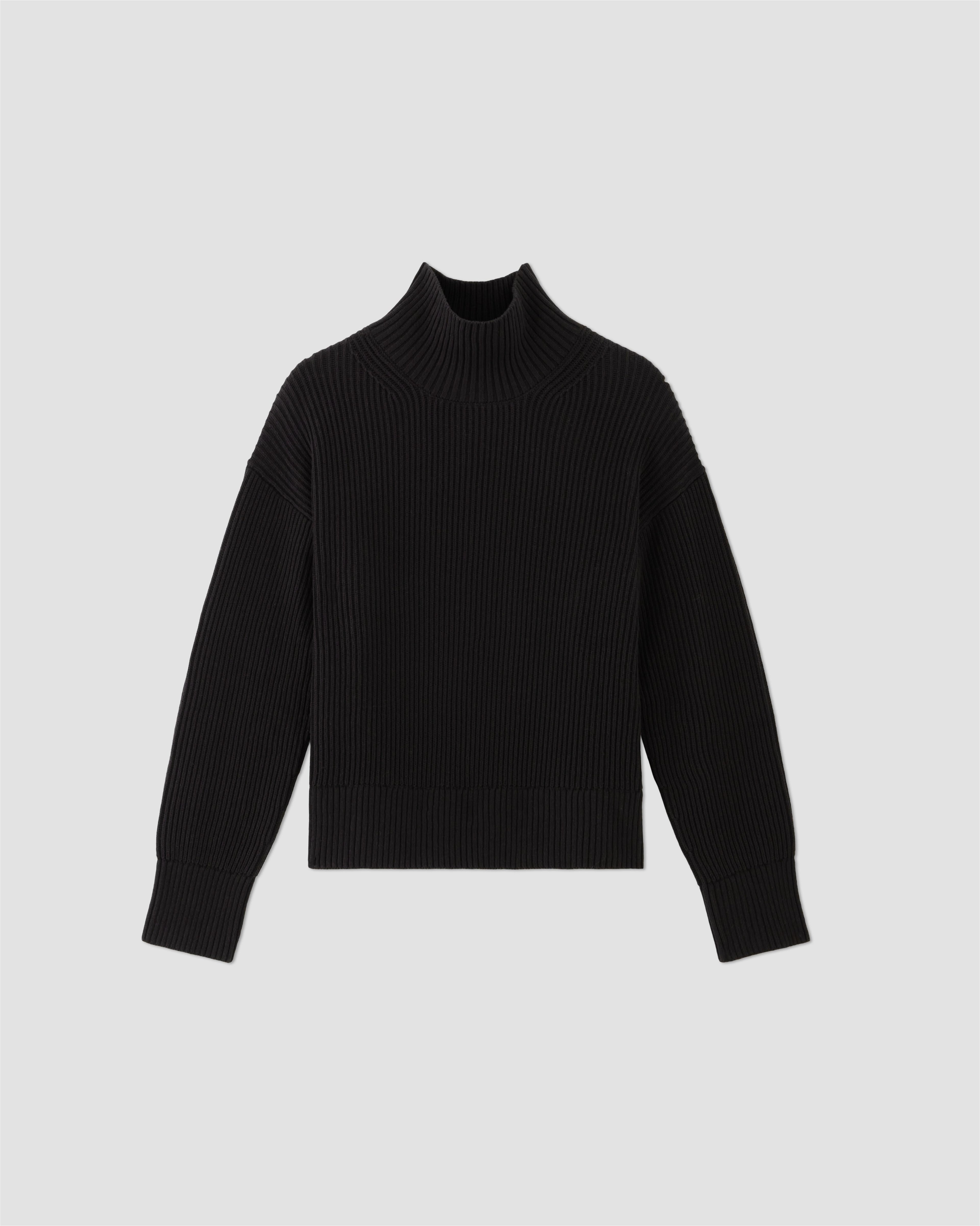The Organic Cotton Ribbed Turtleneck by EVERLANE