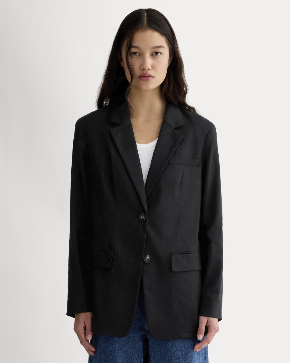 The Oversized Blazer in Buttersmooth | Black by EVERLANE