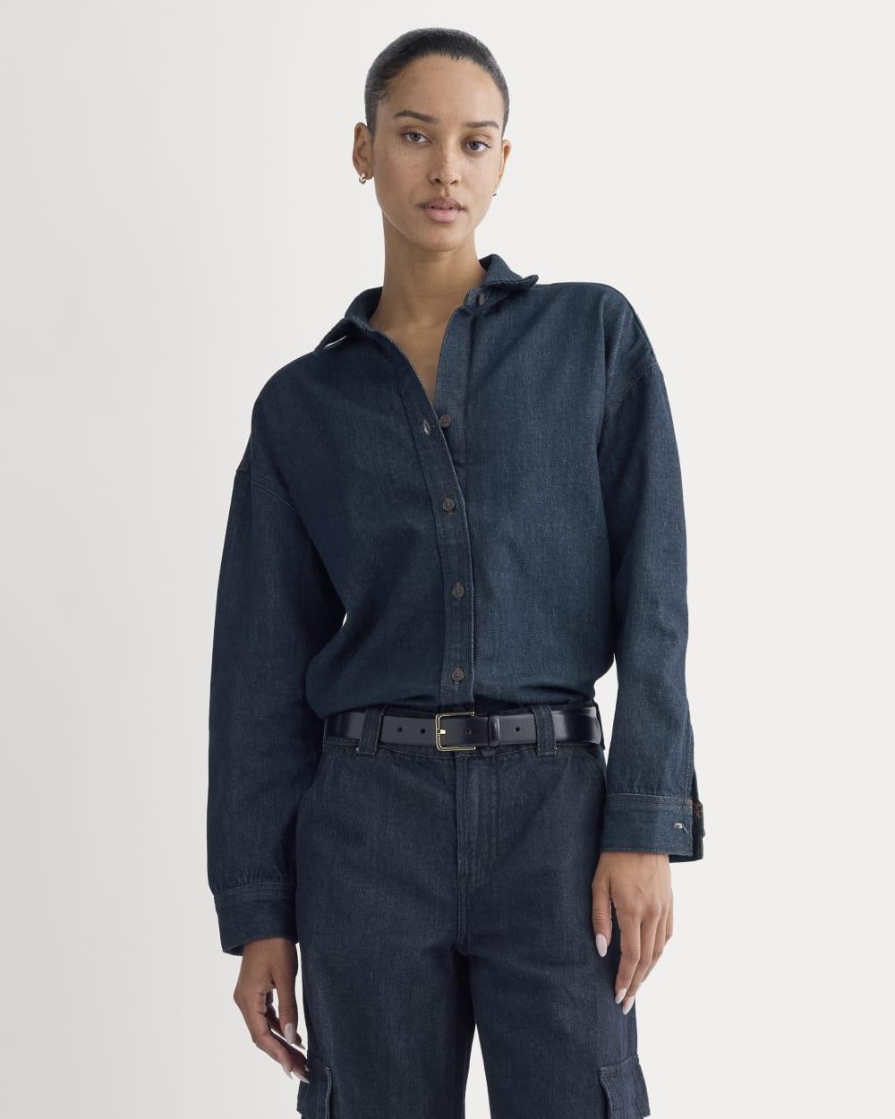 The Oversized Denim Shirt | Tungsten Rinse by EVERLANE