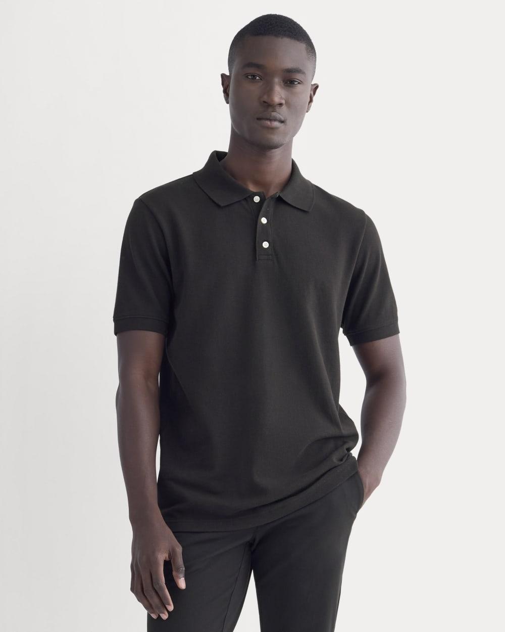 The Pique Polo | Black by EVERLANE