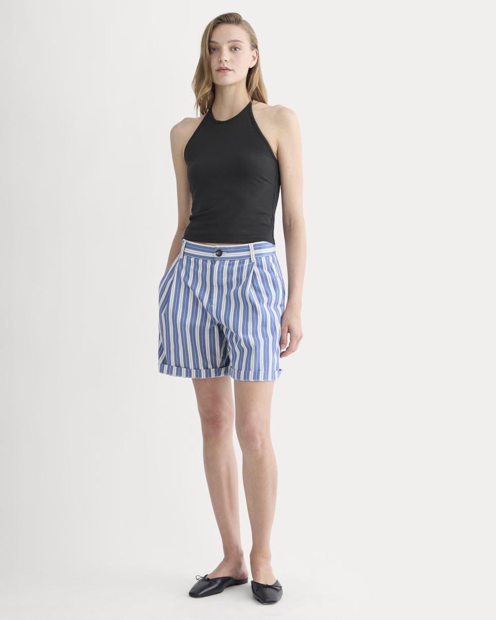The Pleated Chino Short | Dutch Blue / Natural by EVERLANE