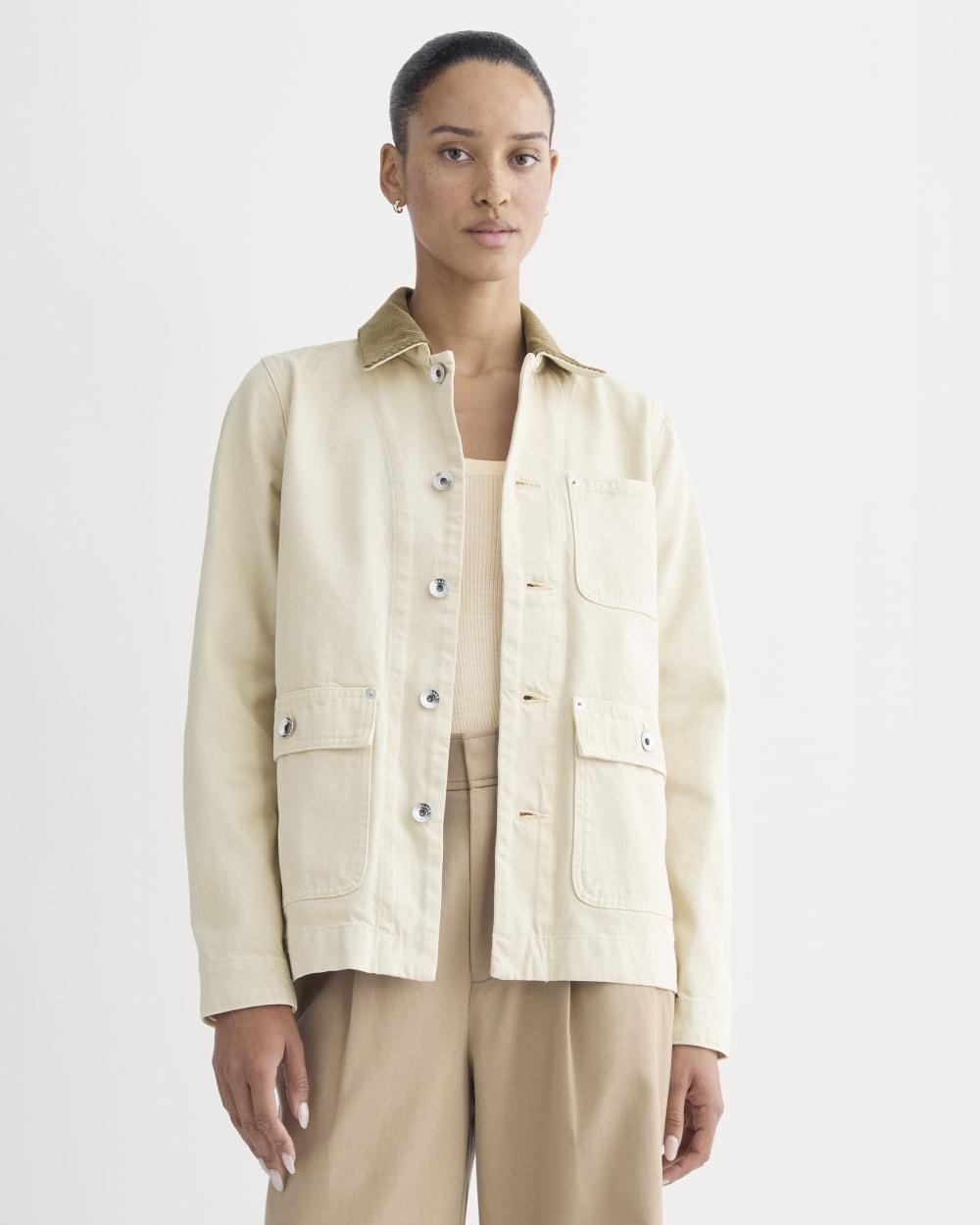 The Ranch Jacket | Garment-Dyed White / Cream by EVERLANE