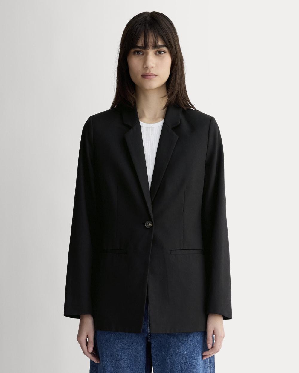 The Relaxed Blazer in Buttersmooth | Black by EVERLANE