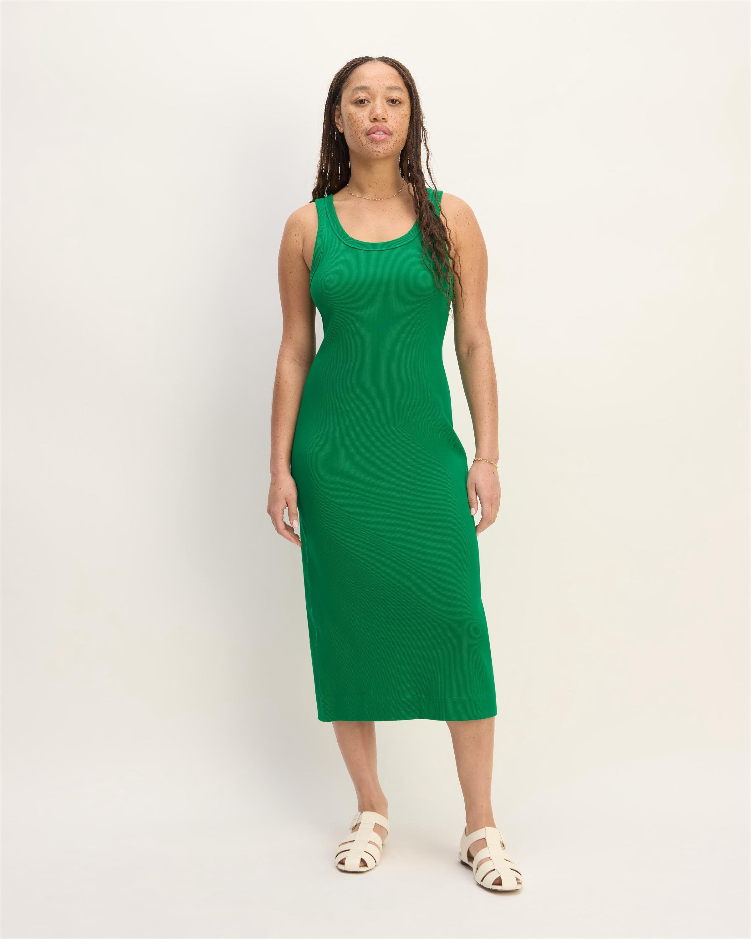 The Ribbed Tank Dress by EVERLANE