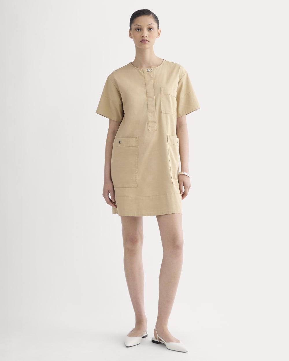 The Safari Mini Dress | Classic Khaki by EVERLANE