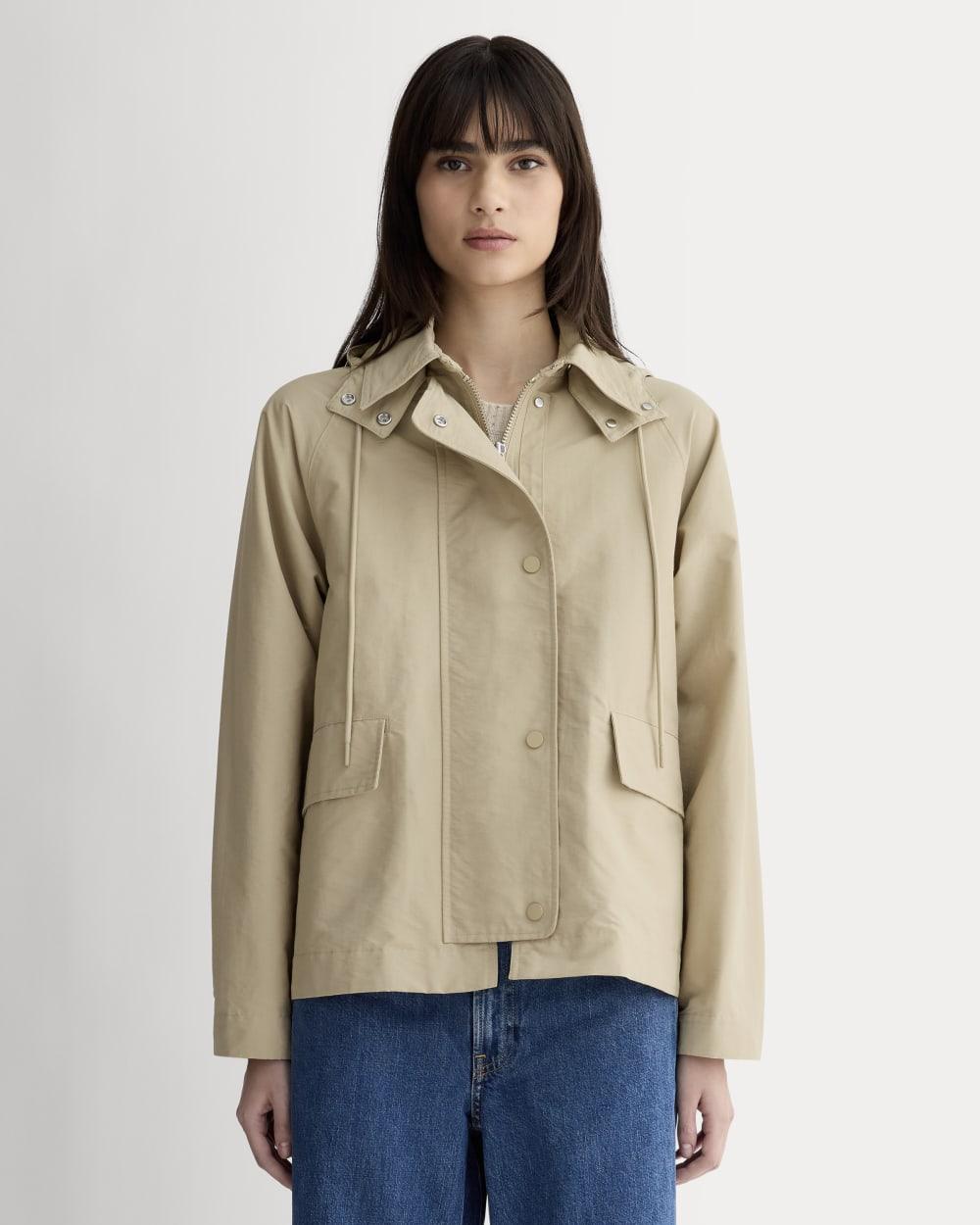The Short Anorak | Trench Coat Khaki by EVERLANE