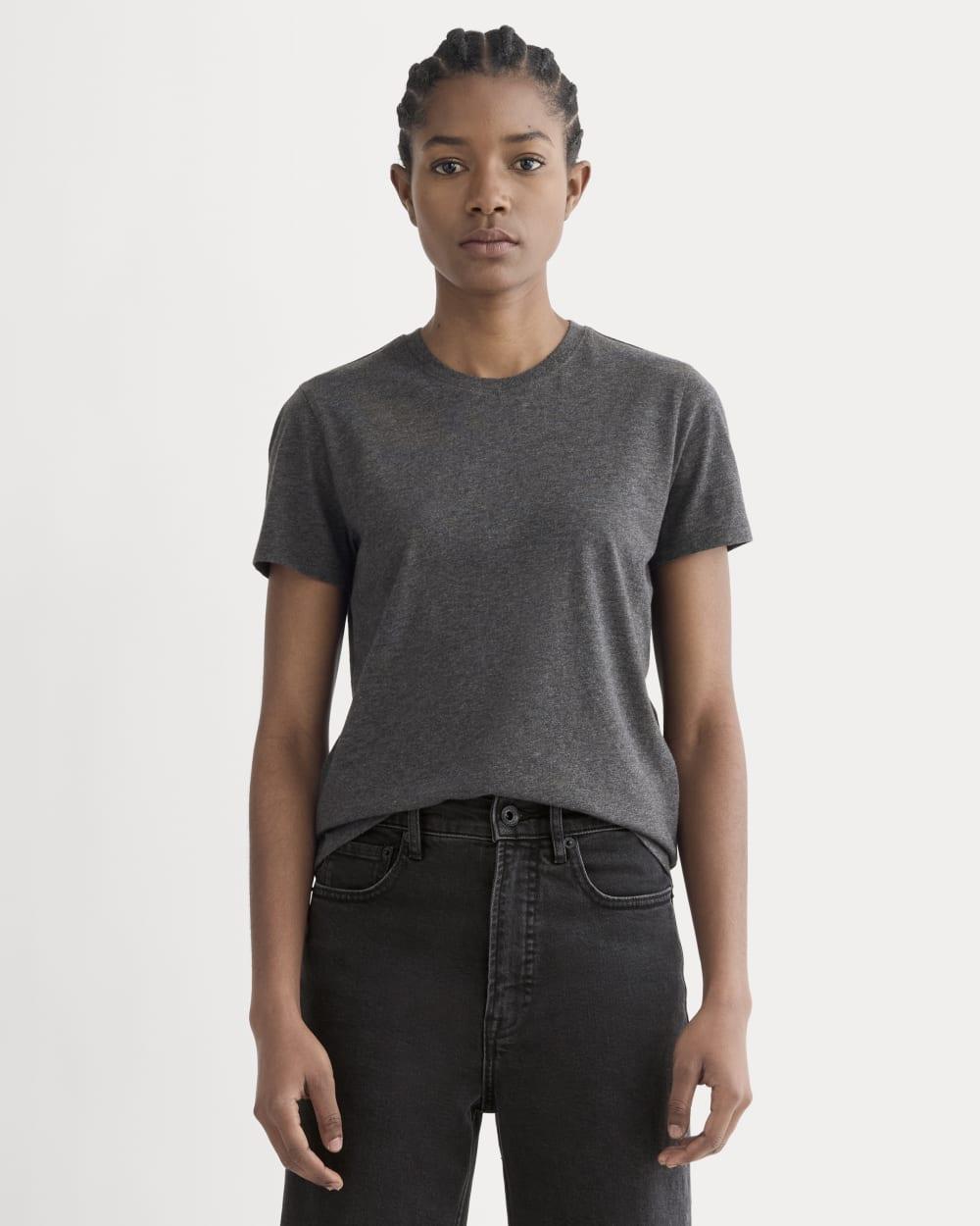 The Slim Crew in Essential Cotton | Heathered Soot by EVERLANE
