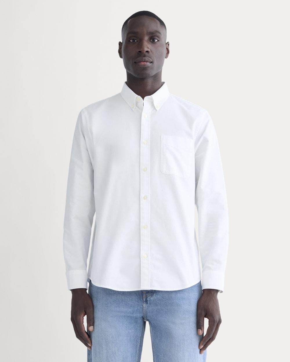 The Slim Oxford Shirt | White | Standard by EVERLANE