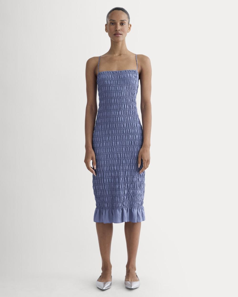 The Smocked Column Dress | Blue Dusk by EVERLANE