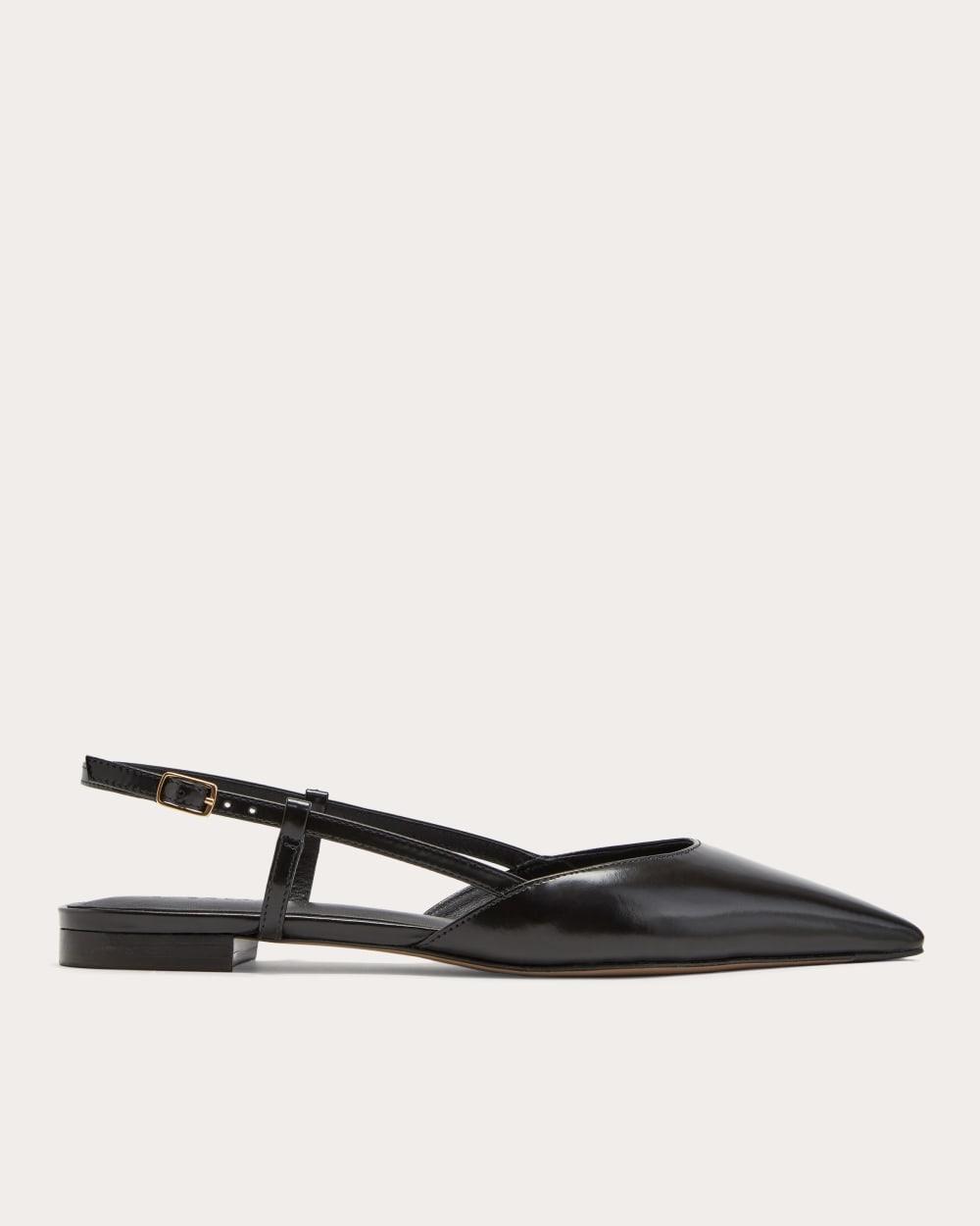 The Studio Slingback Flat | Black by EVERLANE