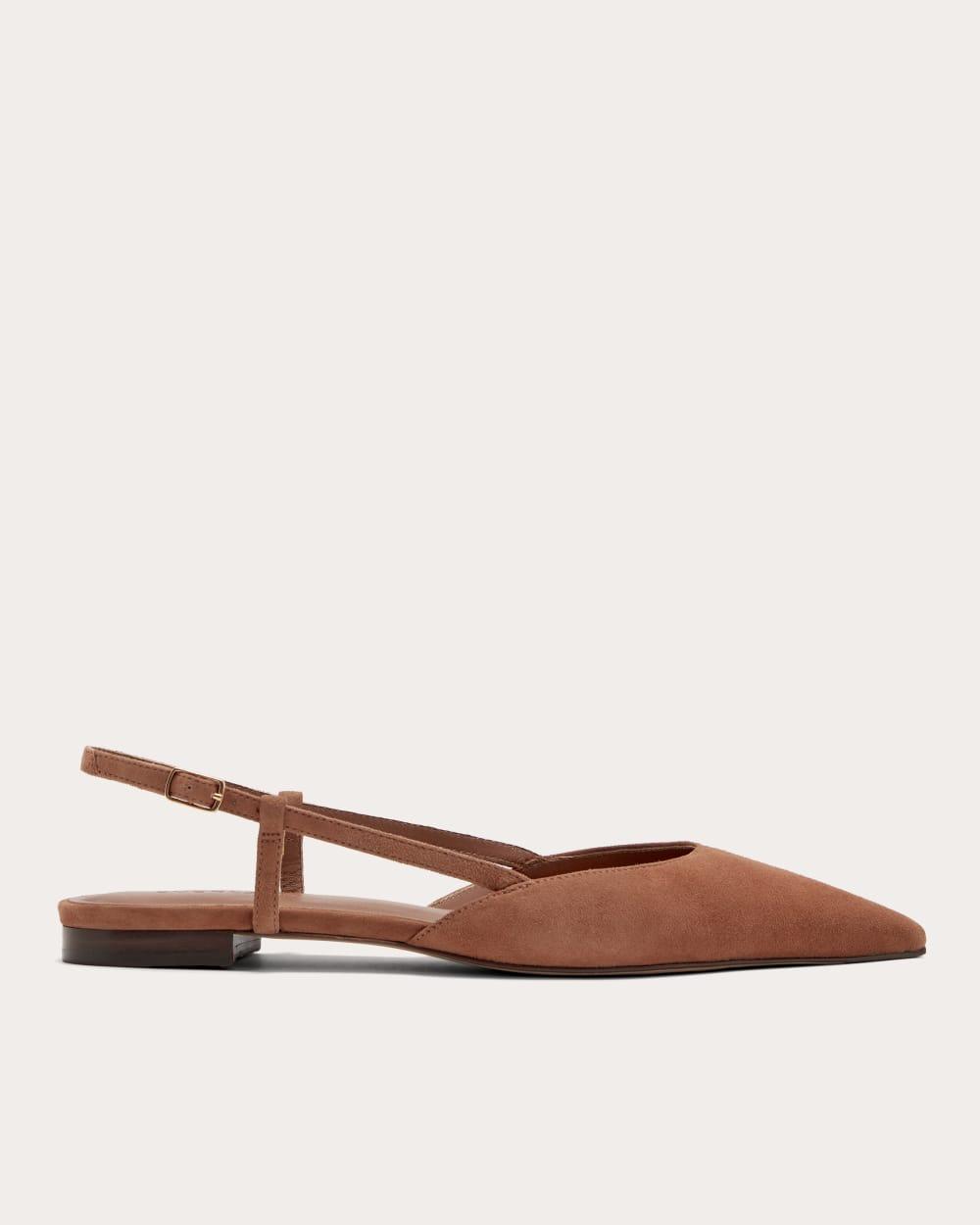The Studio Slingback Flat | Saddle Brown Suede by EVERLANE The Studio Slingback Flat | Saddle Brown Suede by EVERLANE