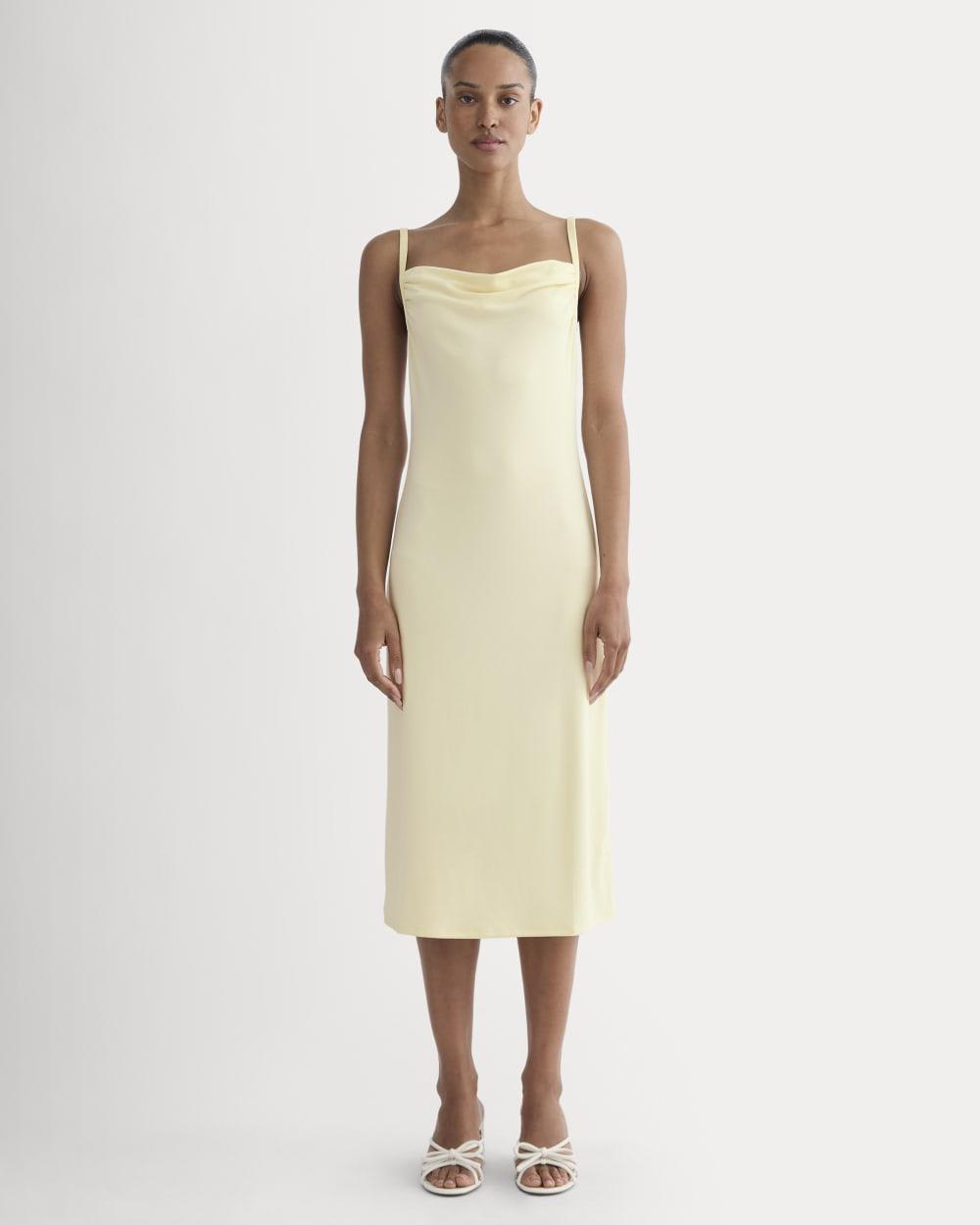 The Tank Midi Dress in Butterknit | Light Yellow by EVERLANE