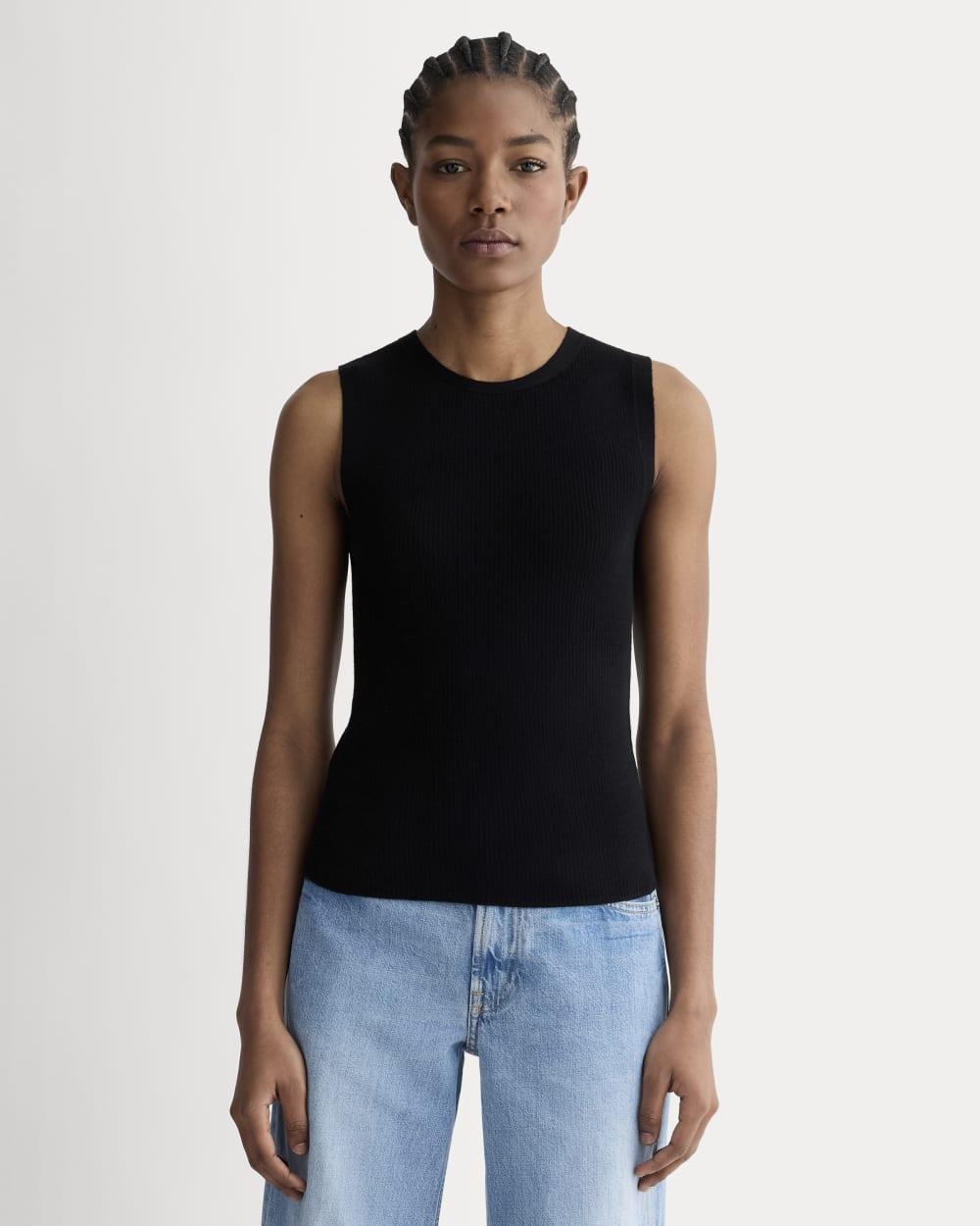 The Tank in Ultrasoft Merino | Black by EVERLANE