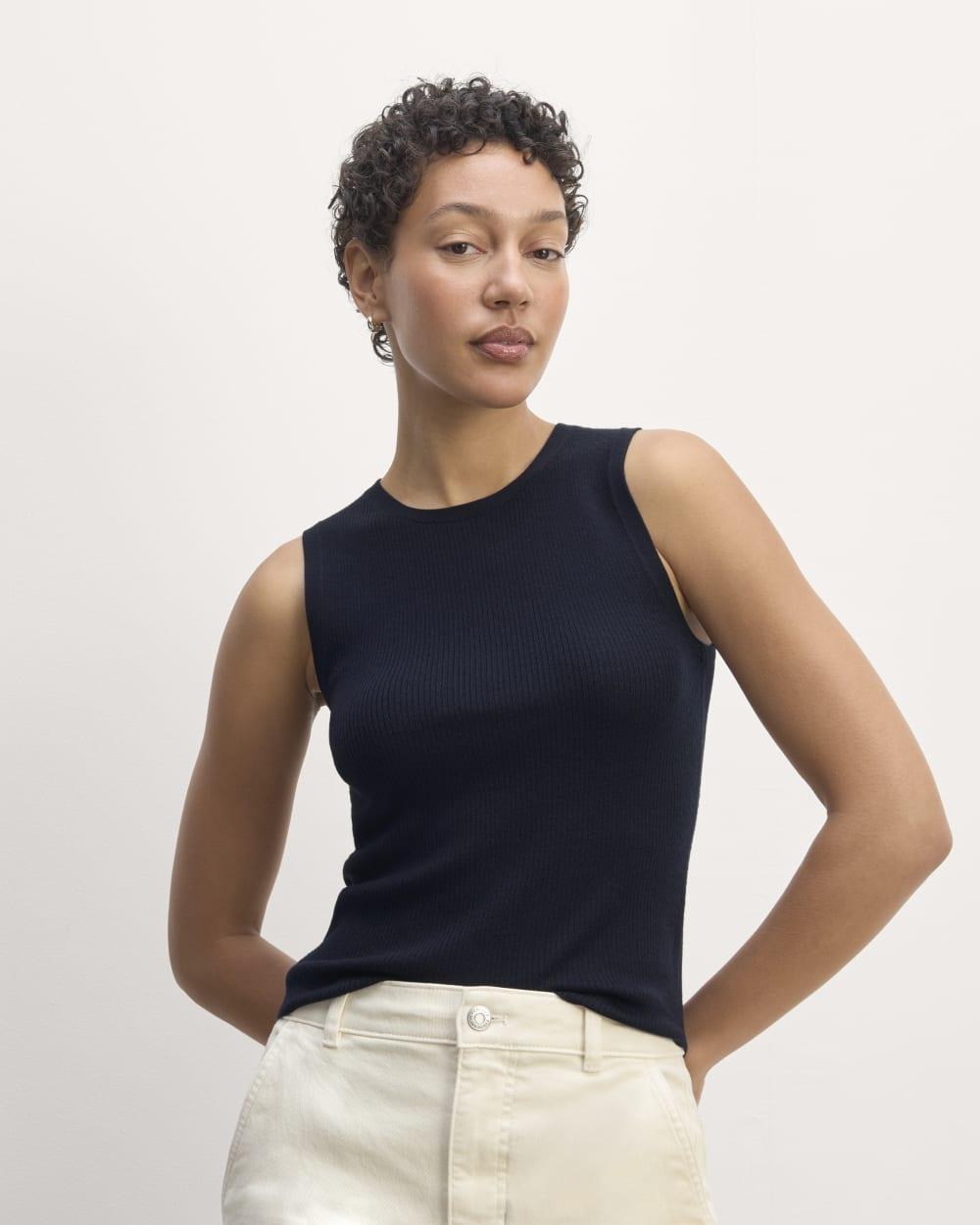 The Tank in Ultrasoft Merino | Navy by EVERLANE