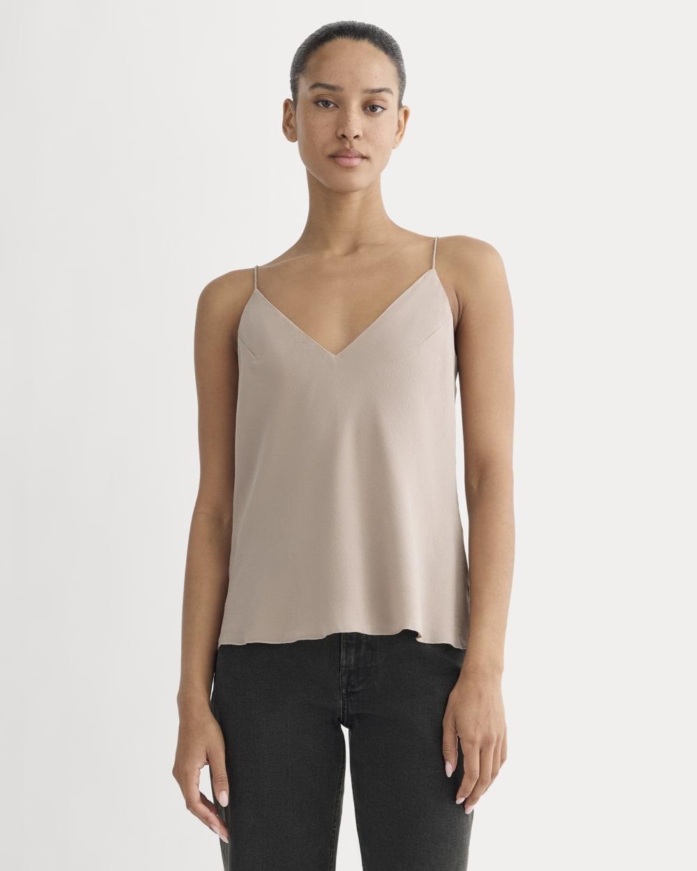 The Tie Back Cami in Washable Silk | Burnt Sugar by EVERLANE