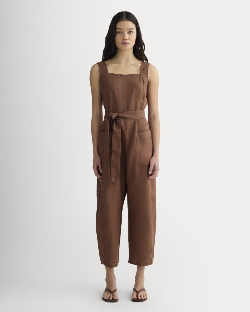The Utility Coverall in Linen | Cedarwood by EVERLANE
