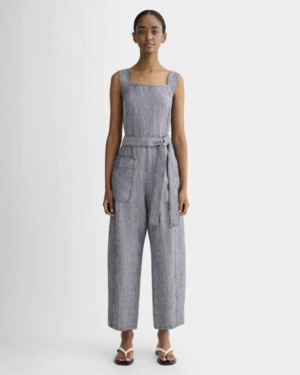 The Utility Coverall in Linen | Navy Chambray by EVERLANE