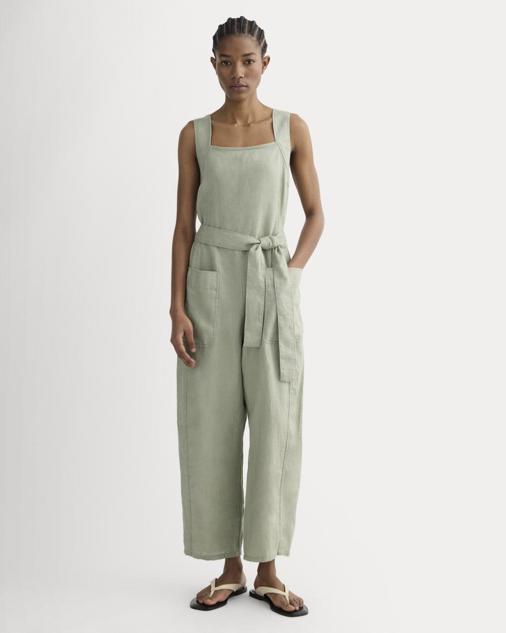 The Utility Coverall in Linen | Seagrass by EVERLANE