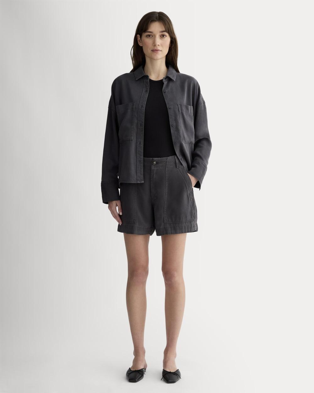The Utility Short in Buttersoft | Graphite by EVERLANE