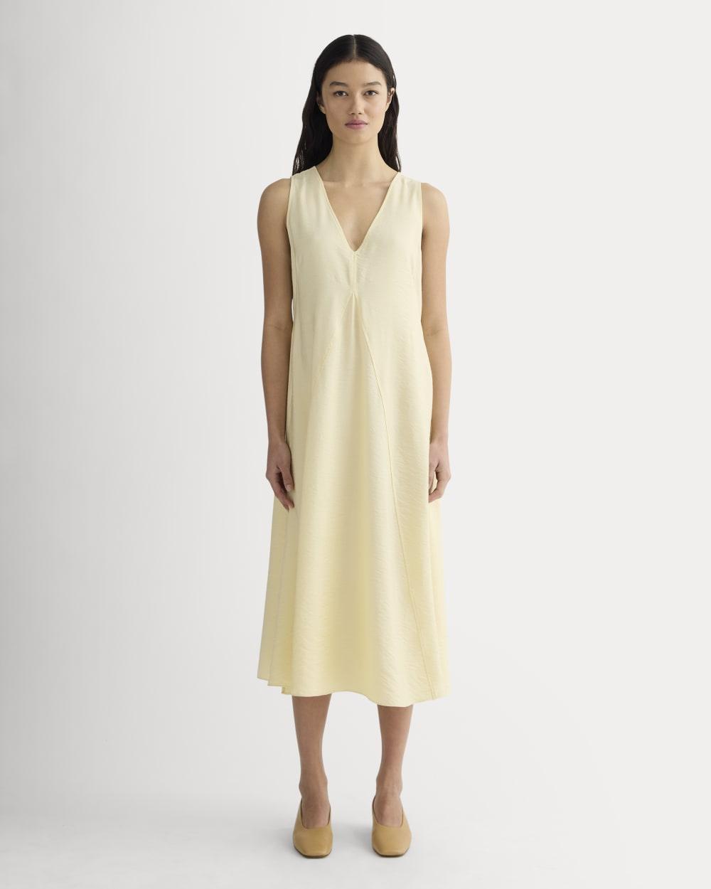 The V-Neck Dress in SoftLuxe | Banana Crepe by EVERLANE