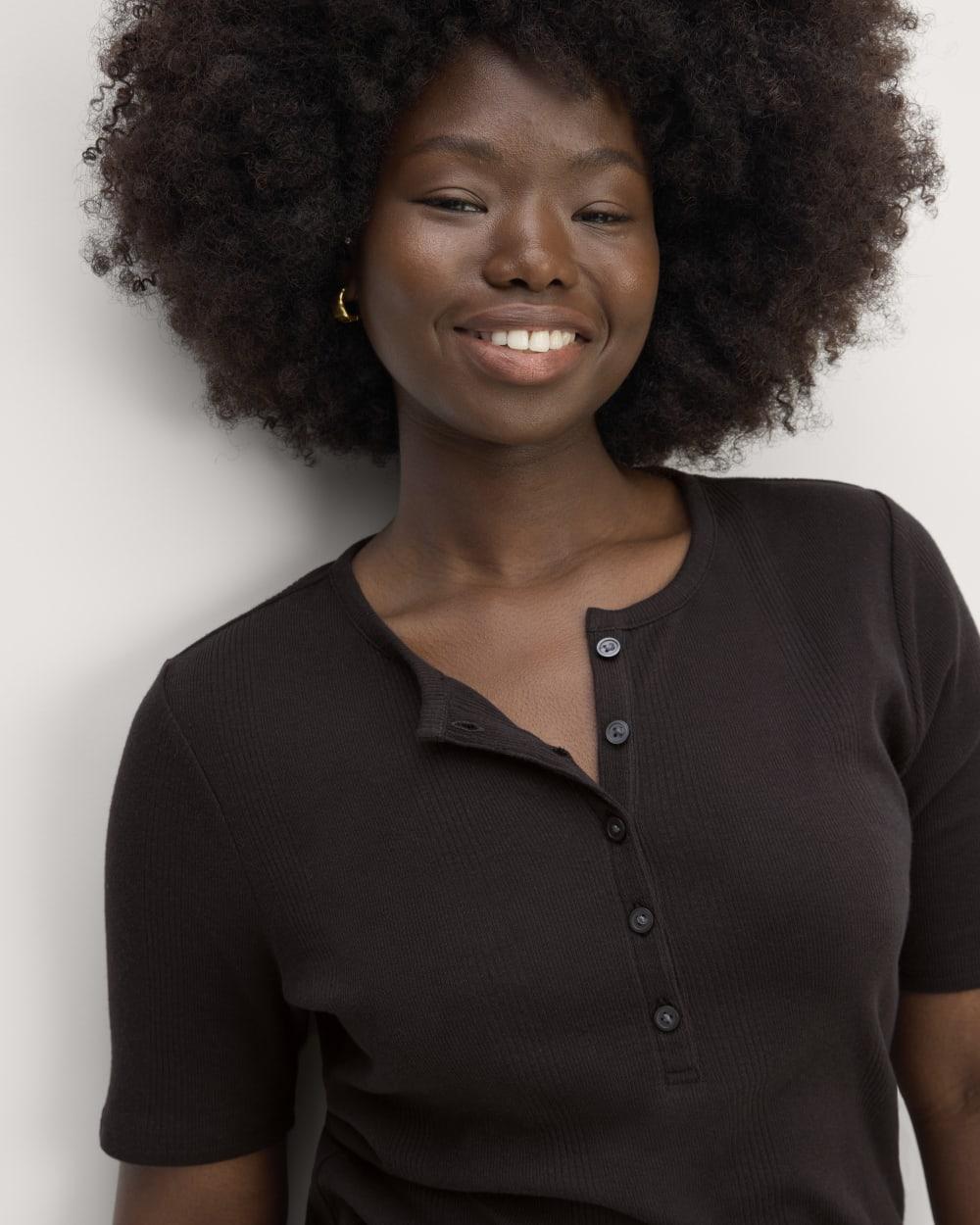 The Vintage Rib Henley | Black by EVERLANE