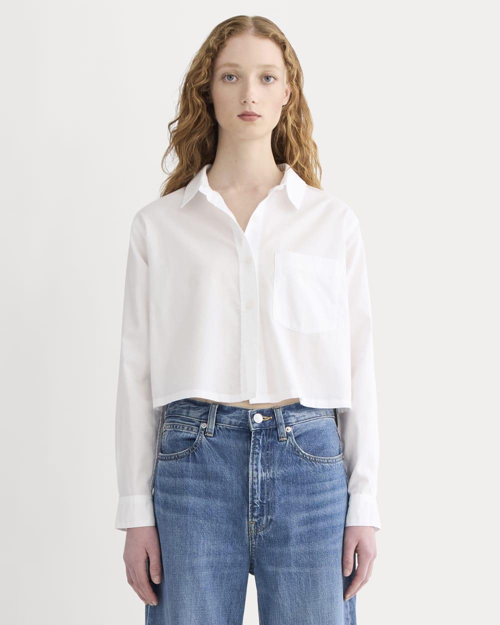 The Way-Short Shirt in Silky Cotton | White by EVERLANE
