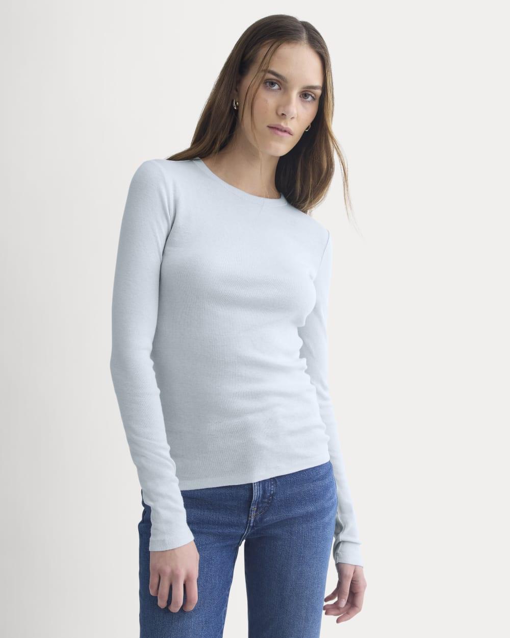 Tissue Long-Sleeve Crew | Skywriting by EVERLANE