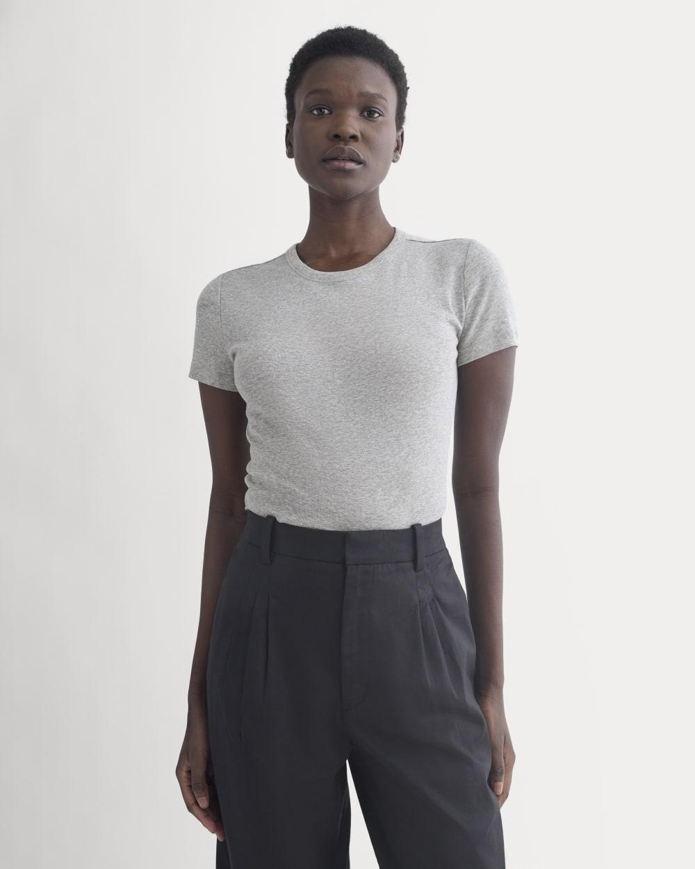 Tissue Short-Sleeve Crew | Heathered Grey by EVERLANE