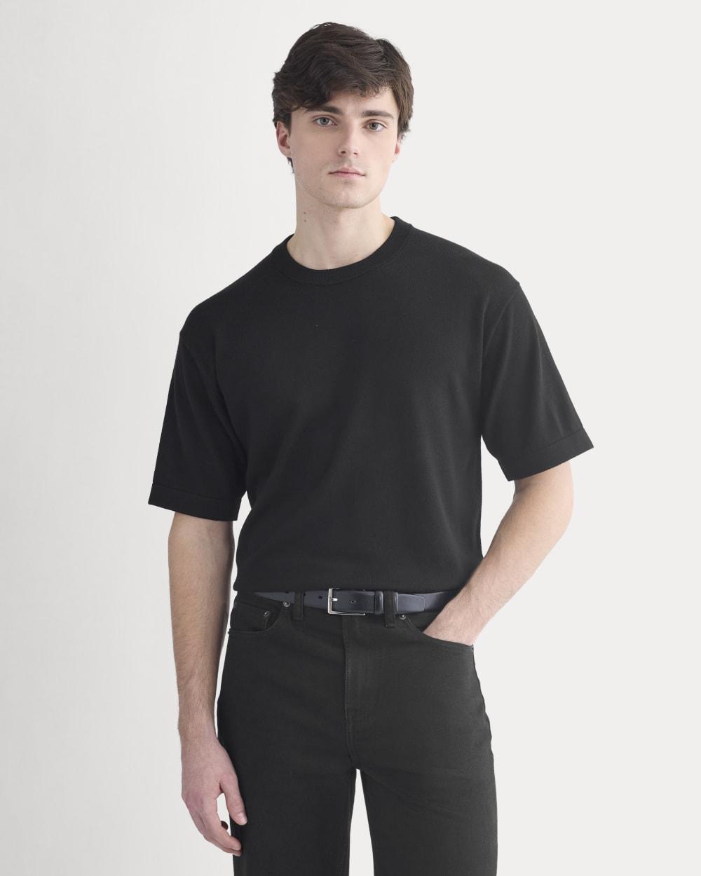 Ultrasoft Sweater Tee | Black by EVERLANE