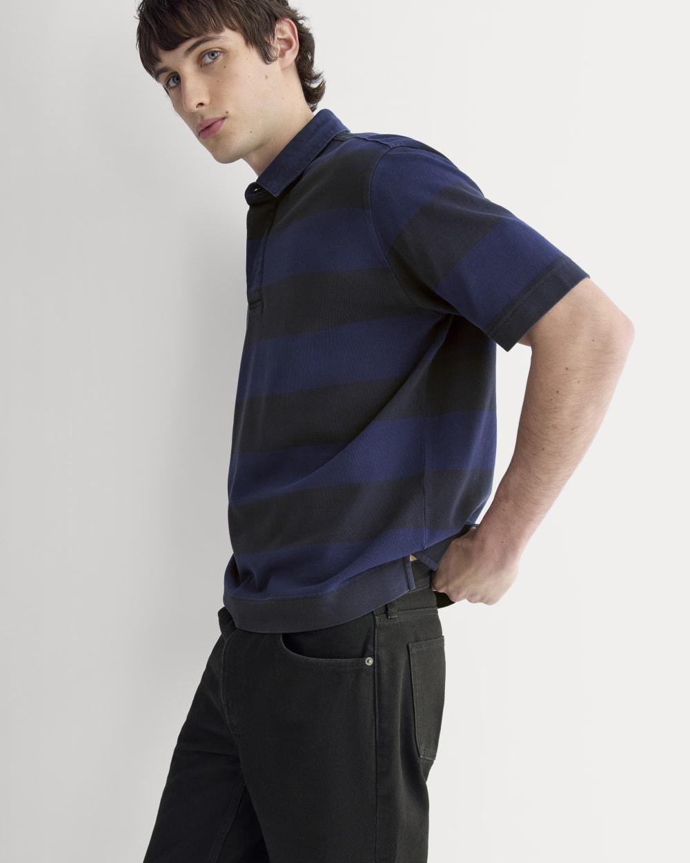 Vintage Rugby Polo | Navy / Black by EVERLANE