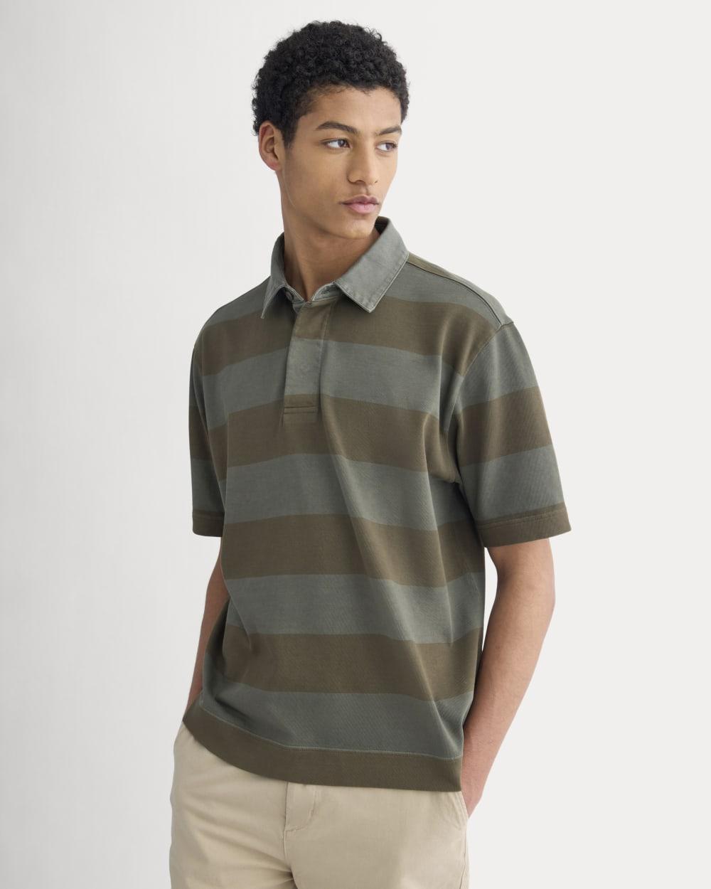 Vintage Rugby Polo | Overdye Olive Night by EVERLANE
