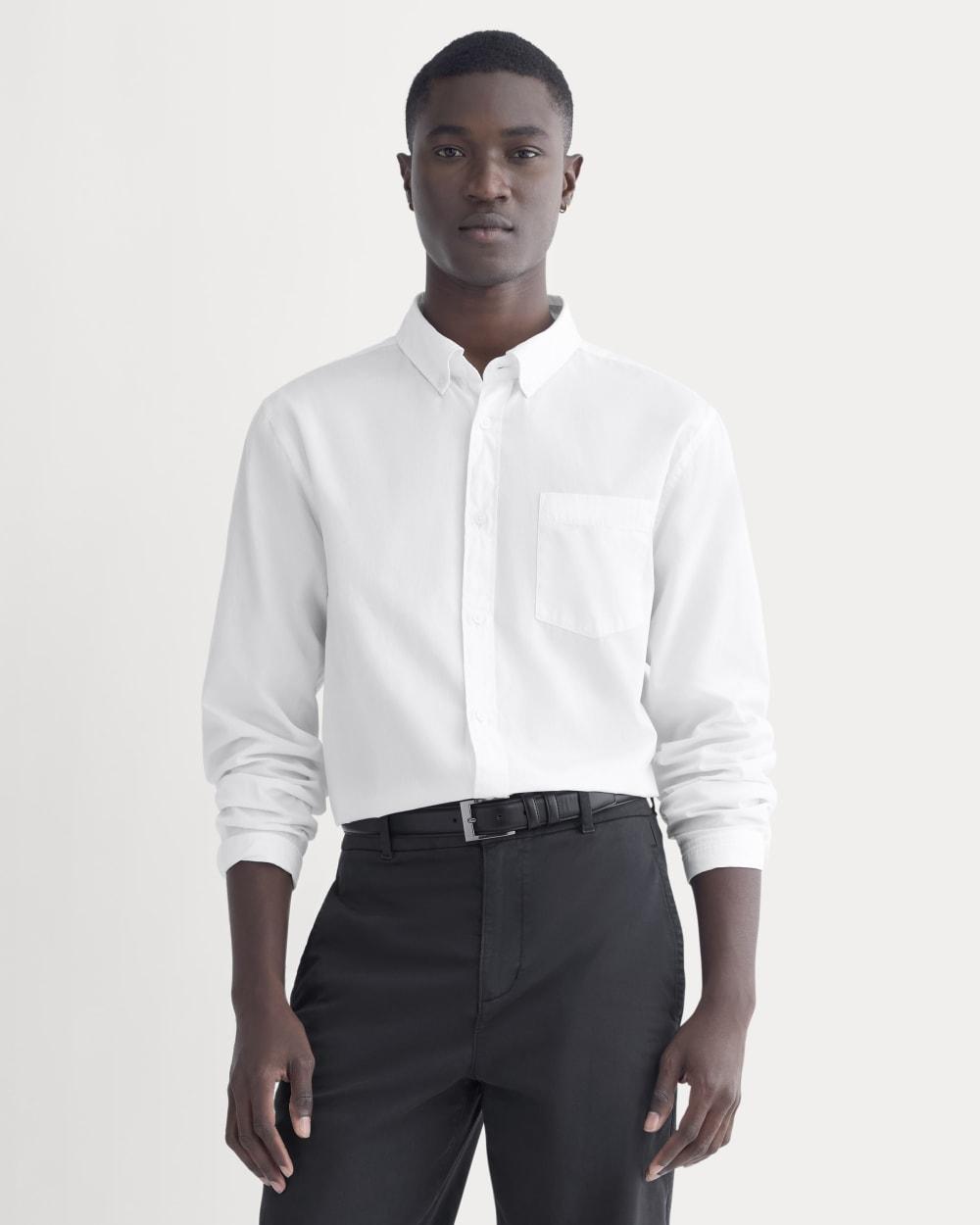 Washed Poplin Shirt | White by EVERLANE
