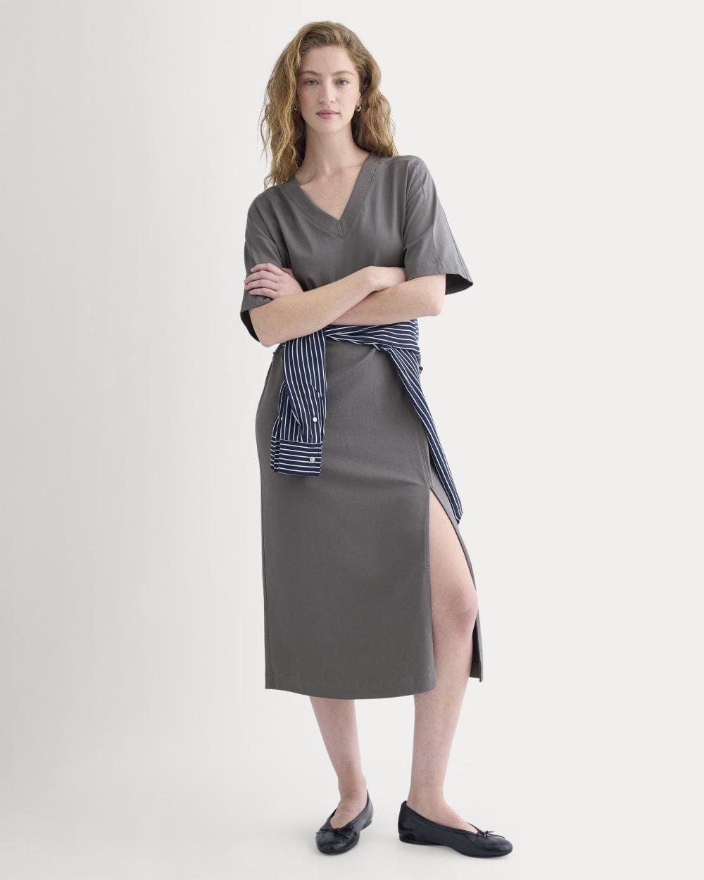 Weekend Tee Midi Dress | Charcoal Grey by EVERLANE
