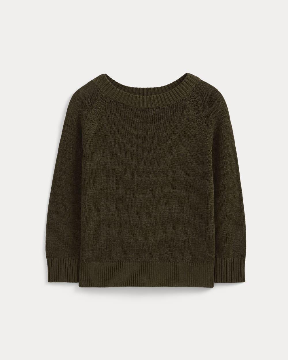 Wide-Neck Crew Sweater in Tape Yarn | Beech by EVERLANE