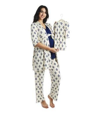 Women's Analise During & After 5-Piece Maternity/Nursing Sleep Set by EVERLY GREY
